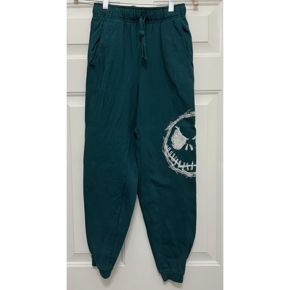 Disney Parks Nightmare Before Christmas XS Jack Skellington Sweatpants Green EUC - Picture 2 of 6